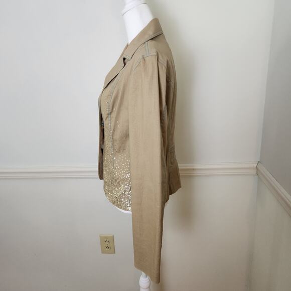Vtg Y2K Blazer Jacket Size Medium Juniors Fairy Sequin Embellished Career Office - Picture 7 of 13